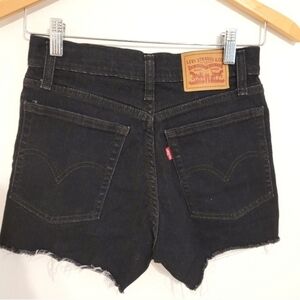 Levi's High Rise shorts size 26 black denim
